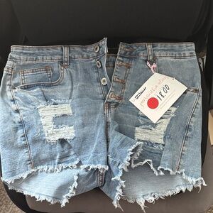 Distressed Denim Shorts